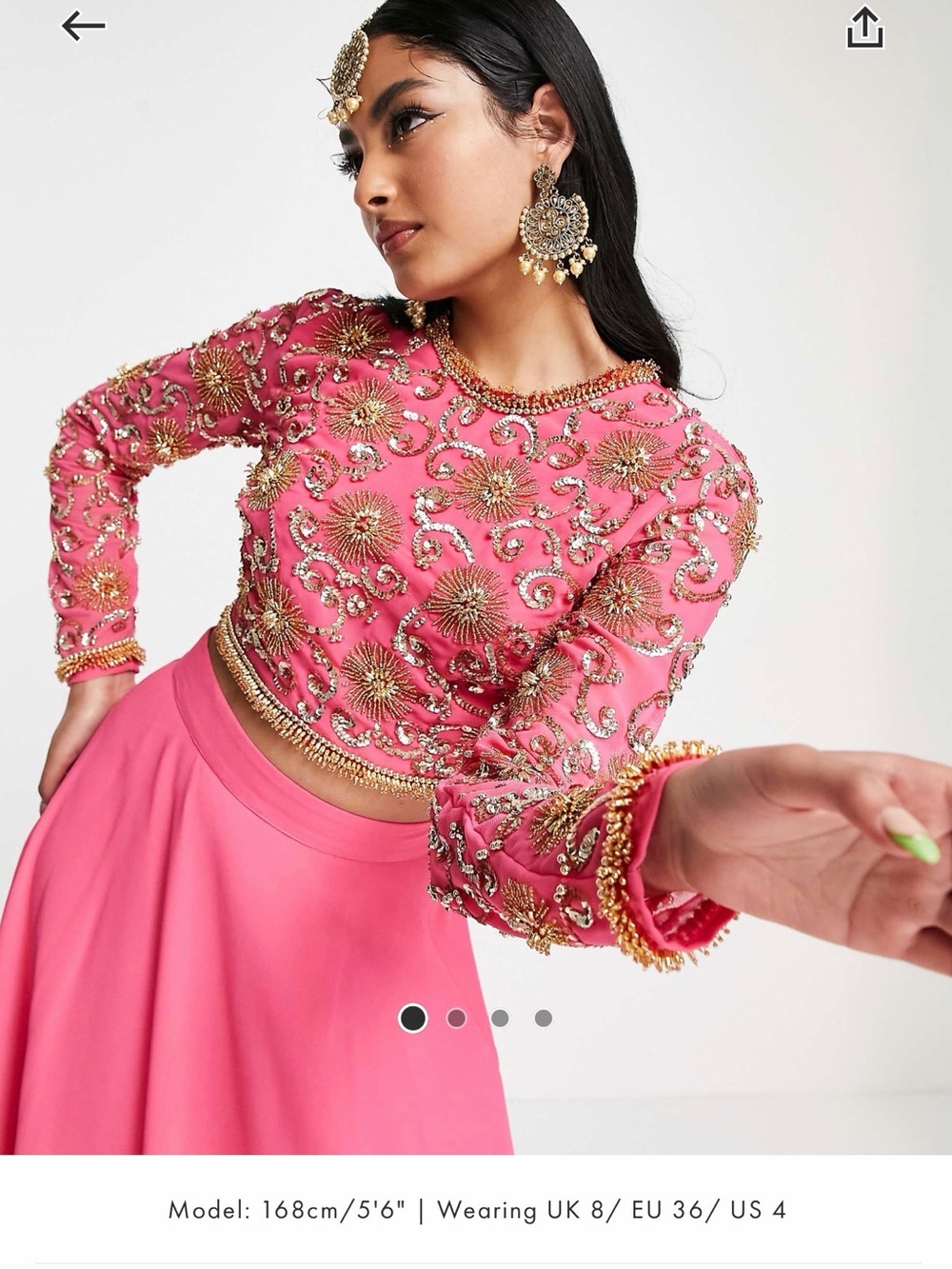 Embroidered Pink Evening Gown Indian clothes